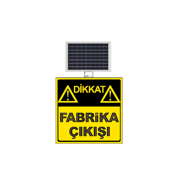 MFK Plastik Dikkat Fabrika Çıkışı Levhası 60x60 Cm - MFK9631