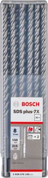 Bosch SDS Plus-7X Kırıcı Delici Uç 8,0x215 mm (30 Adet) - 2608576195