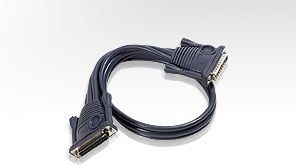 Aten Kvm (Keyboard/Video Monitor/Mouse) Switch Ler İçin Kaskad Bağlantı Kablosu, 0.60 Mt, D-Sub 25 Erkek D-Sub 25 Dişi