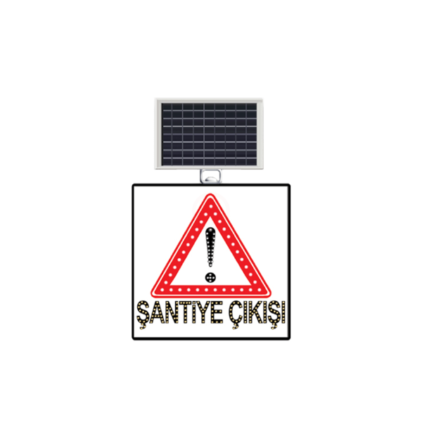 MFK Plastik Dikkat Şantiye Çıkışı Levhası 60x60 Cm - MFK9622