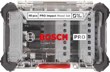 Bosch Aksesuar PRO Impact Vidalama ve Ahşap Delme Seti 40lı
