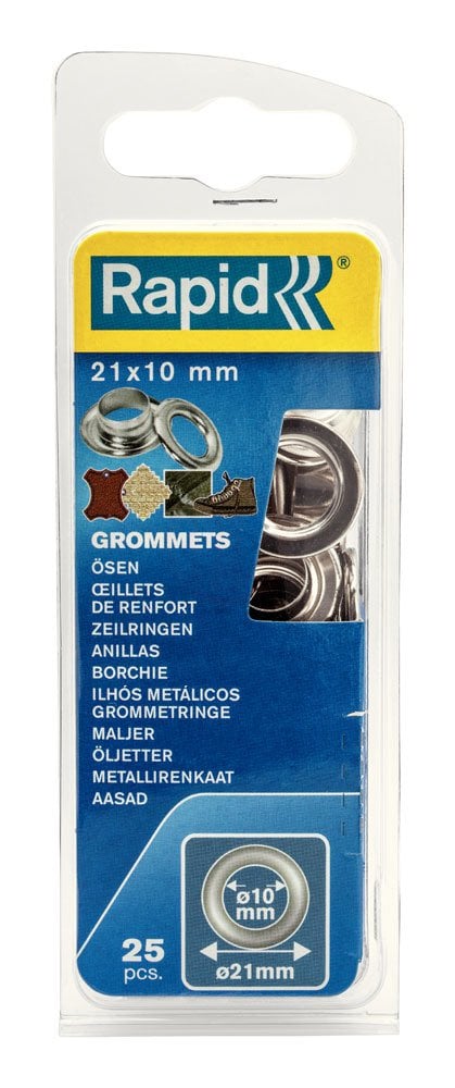 Rapid Kuşgözü İki Delik Halka Alüminyum 10x21 mm (1 Paket/25 Adet) - 5000412