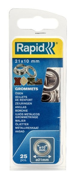 Rapid Kuşgözü İki Delik Halka Alüminyum 10x21 mm (1 Paket/25 Adet) - 5000412