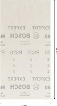Bosch Ağ Zımpara Expert M480 115x230 mm 320 Kum (50 Adet) - 2608900774