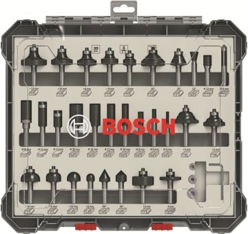 Bosch Freze Ucu Pro Set 8 mm Şaftlı Karışık (30 Parça) - 2607017475