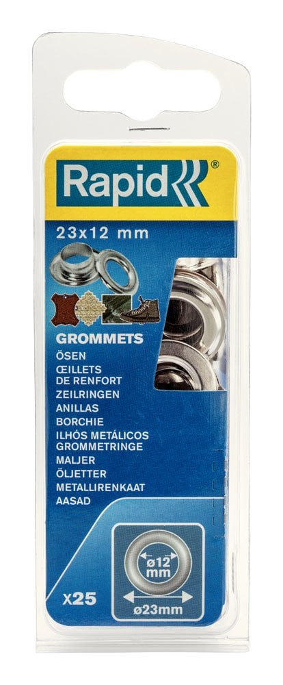 Rapid Kuşgözü İki Delik Halka Alüminyum 12x23 mm (1 Paket/25 Adet) - 5000413