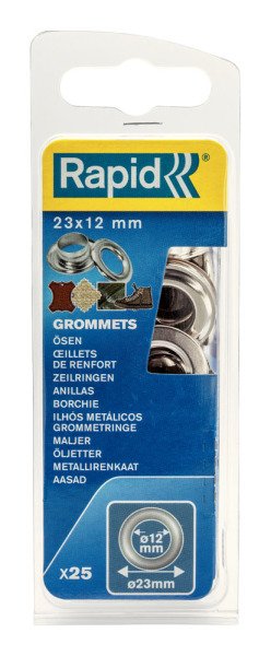 Rapid Kuşgözü İki Delik Halka Alüminyum 12x23 mm (1 Paket/25 Adet) - 5000413