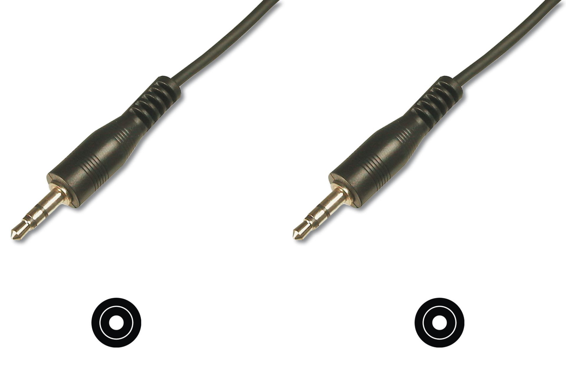 Assmann Stereo Ses Kablosu, 3.5 Mm Erkek - 3,5 Mm Erkek, 1.50 Mt, Ccs, 2X0.10/10 Zırhlı, Siyah Renk