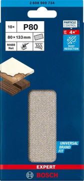 Bosch Ağ Zımpara Expert M480 80x133 mm 80 Kum (10 Adet) - 2608900734