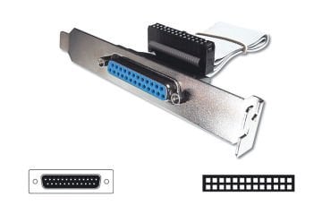 Assmann Yazıcı İçin Slot Bracket Bağlantı Kablosu, Db25 Erkek 26 Pin Idc Dişi, 0.25 Mt, Cu, Awg28, Ul2651