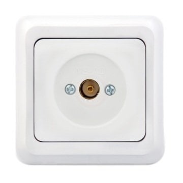 Ne-Ad Fırat TV Radyo Elektronik / TV Anten Prizi (Geçişli - Sonlu) (Çerçevesiz) - 96-07