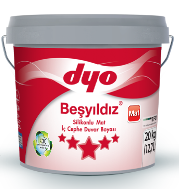 Dyo Beşyıldız Silikonlu Mat İç Cephe Duvar Boyası Baz A 10 Kg