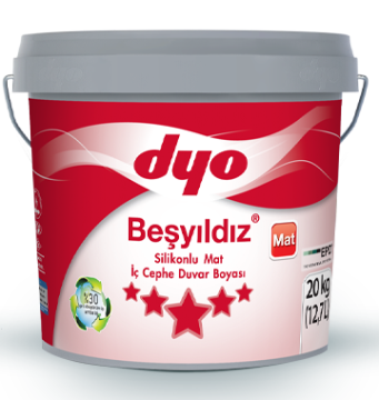 Dyo Beşyıldız Silikonlu Mat İç Cephe Duvar Boyası Baz A 10 Kg