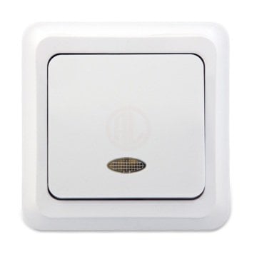 Ne-Ad Fırat Anahtar Grubu / Işıklı Light Anahtar (Çerçevesiz) - 96-04