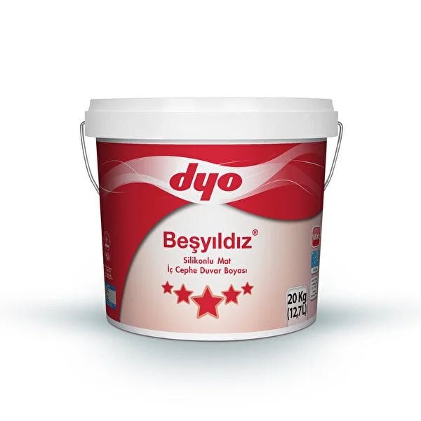 Dyo Beşyıldız Silikonlu Mat İç Cephe Duvar Boyası Baz A 20 Kg
