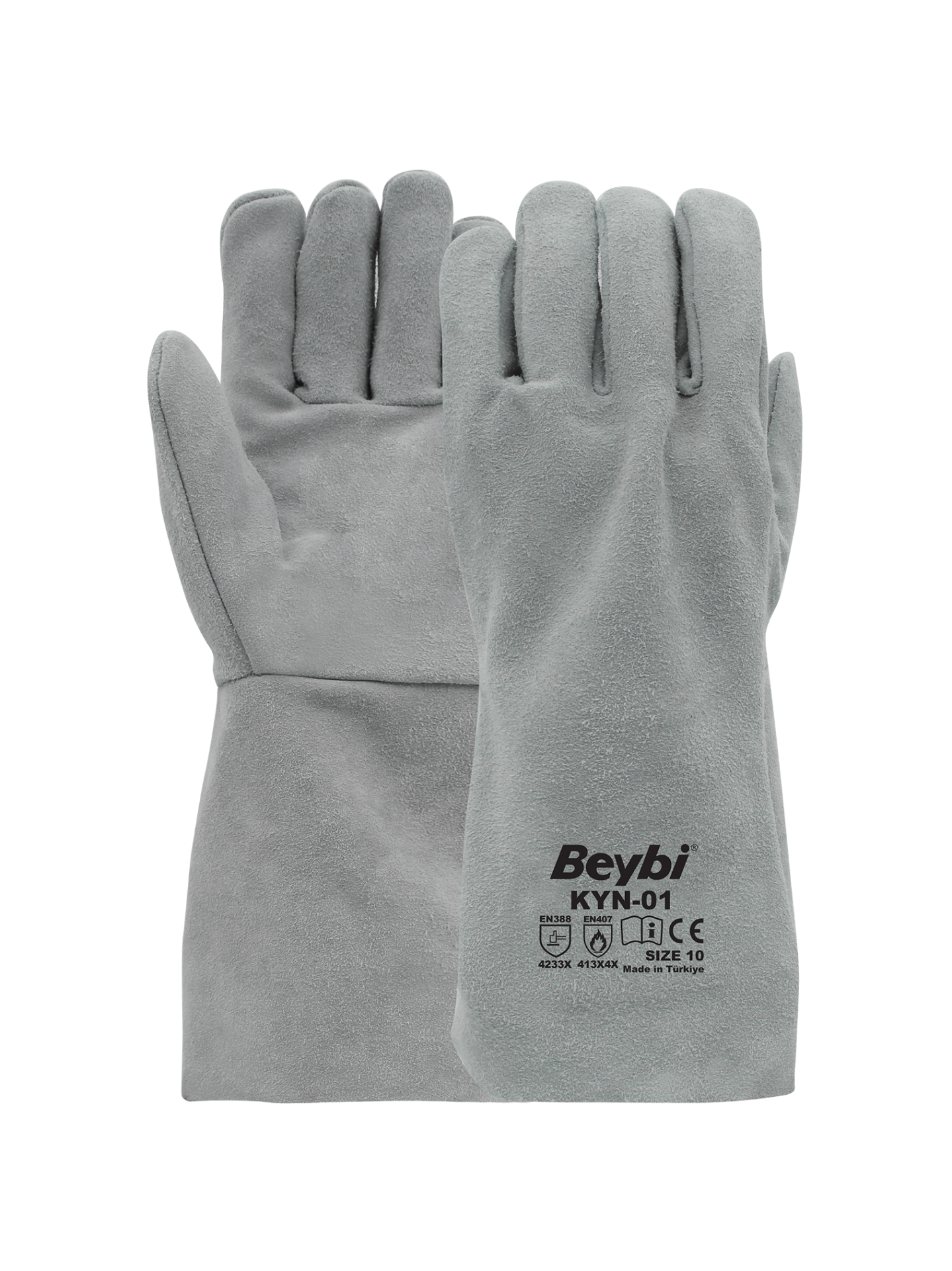 Beybi Eko Kaynakçı Deri İş Eldiveni Uzun Konç