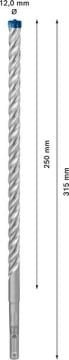 Bosch Kırıcı Delici Uç SDS-Plus-7X Expert 12x315 mm (1 Adet) - 2608900111