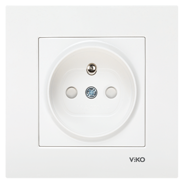 Viko Meridian - Karre Serisi Beyaz Ups Topraklı Priz Çarpma Karşıtı Örtücü (Çerçeve Hariç)