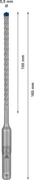 Bosch Kırıcı Delici Uç SDS-Plus-7X Expert 5,5x165 mm (1 Adet) - 2608900066
