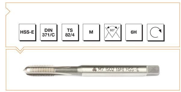 MTE Metrik Normal Vidalı Düz Kanallı Makina Kılavuzu HSS-E DIN 371/C (6H) M5 x 70 mm