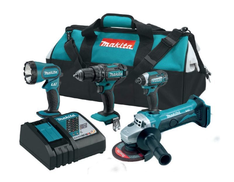 Makita DHP482 + DGA452 + DTD152 + DML185 + DC18 - MAKDLX4067