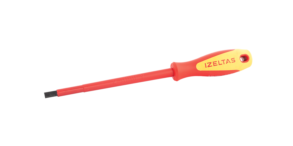 İzeltaş Düz Uçlu Tornavida Elektrikçi İzoleli 1000V 4x100 mm