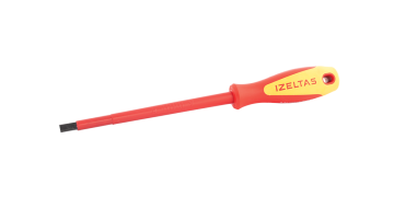 İzeltaş Düz Uçlu Tornavida Elektrikçi İzoleli 1000V 4x100 mm