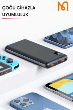 MCDODO MC-434 10,5W 10.000 MAH SİYAH POWERBANK