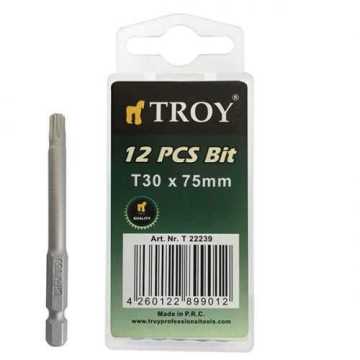 Troy 22239 Torx Bits Uç Seti (T30x75mm, 10Adet)