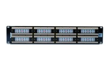 Assmann Digitus 19 Inch Cat 6 Utp Patch Panel, Zırhsız, 48 Port Rj45, 8P8C, Lsa, 2U Siyah Renk Ral 9005