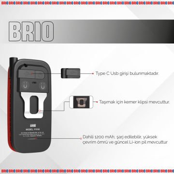 Brio Usb Şarjlı, Esnek, Eller Serbest, Mıknatıslı, Kamp, Tamirci Led Lambası 300 L