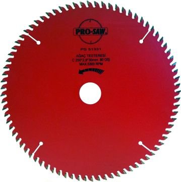 Prosaw Teflonlu Daire Testere 250x30 mm 80 Diş (PS51331)