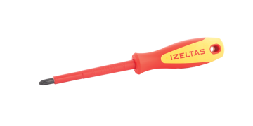 İzeltaş Yıldız Uçlu Tornavida Elektrikçi İzoleli 1000V 4,5x80 mm