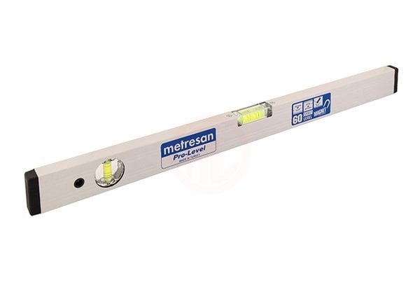 Fisco Pro-Level Mıknatıslı Alüminyum Profil Su Terazisi 2 Gözlü 50 Cm