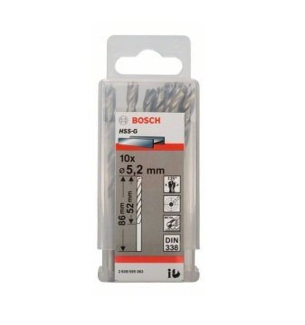 Bosch Metal Matkap Ucu HSS-G DIN 338 (Gümüş) 5,2x86 mm (10 Adet) - 2608595063