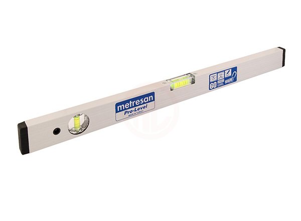 Fisco Pro-Level Mıknatıslı Alüminyum Profil Su Terazisi 2 Gözlü 60 Cm