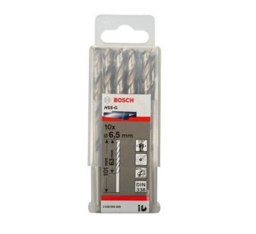 Bosch Metal Matkap Ucu HSS-G DIN 338 (Gümüş) 6,5x101 mm (10 Adet) - 2608595068