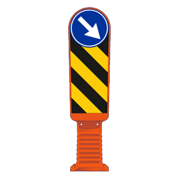 MFK Plastik Esnek Refüj Başı TPU 95 Cm Turuncu (MFK2195) - MFK2195