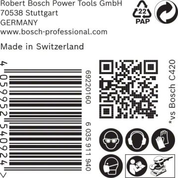 Bosch Ağ Zımpara Expert M480 93x186 mm 120 Kum (50 Adet) - 2608900754