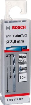 Bosch Metal Matkap Ucu HSS PointTeQ (DIN 338) 3,9 mm (10 Adet) - 2608577207