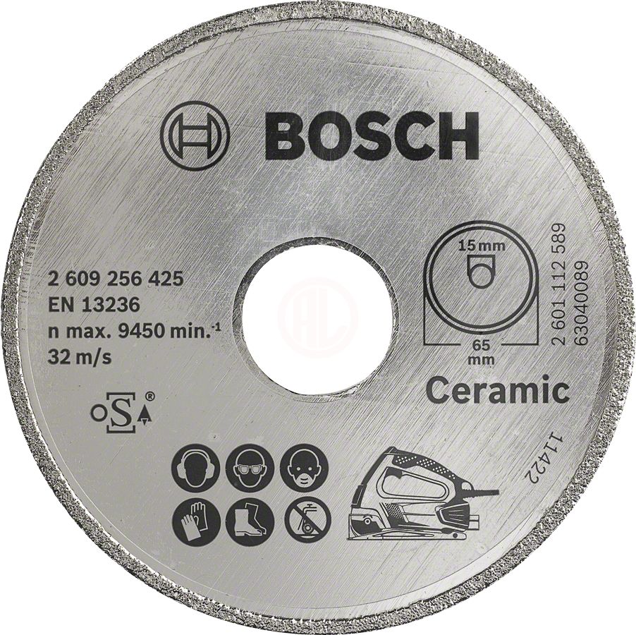 Bosch Elmas Kesme Diski PKS 16 Multi Seramik İçin 65x15 mm - 2609256425