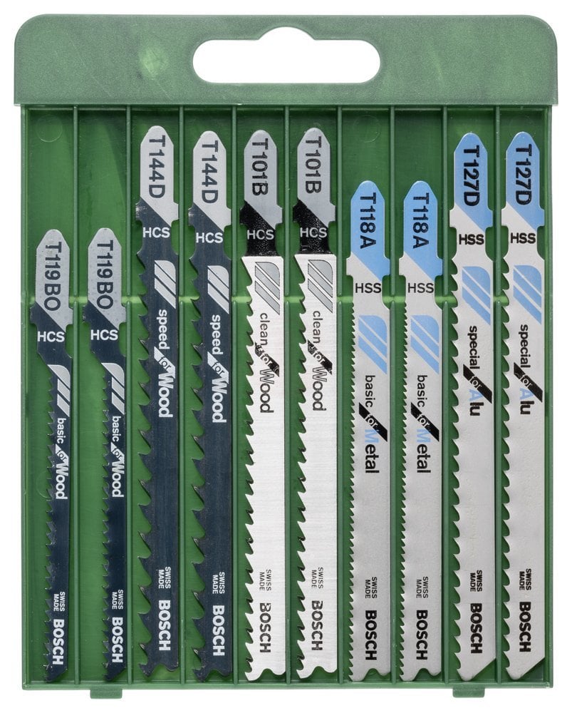 Bosch Dekupaj Testere Bıçağı Ahşap ve Metal Set (10 Parça) - 2609256746