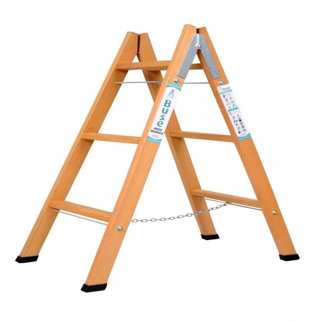 Buse A Tipi Geniş Basamaklı Ahşap Merdiven 6 Basamaklı (200 Cm)