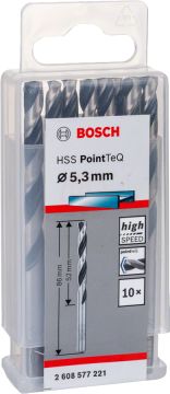 Bosch Metal Matkap Ucu HSS PointTeQ (DIN 338) 5,3 mm (10 Adet) - 2608577221