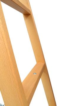 Buse A Tipi Geniş Basamaklı Ahşap Merdiven 7 Basamaklı (230 Cm)