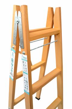 Buse A Tipi Geniş Basamaklı Ahşap Merdiven 8 Basamaklı (260 Cm)