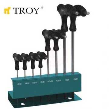 Troy 22308 Allen Anahtar Seti (T-Saplı)