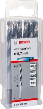 Bosch Metal Matkap Ucu HSS PointTeQ (DIN 338) 5,7 mm (10 Adet) - 2608577225