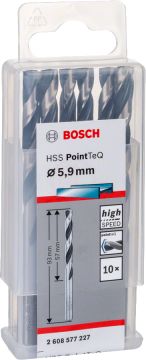 Bosch Metal Matkap Ucu HSS PointTeQ (DIN 338) 5,9 mm (10 Adet) - 2608577227