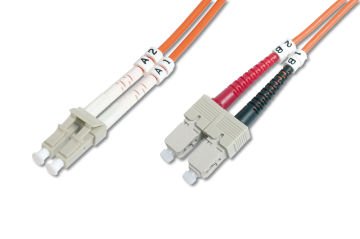 Assmann Digitus Lc-Sc Fiber Optik Patch Kablo, 15 Mt, Multimode, Duplex, 62.5/125